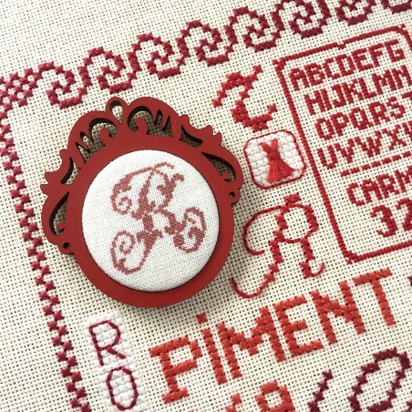 Cross stitch embroidery kit “R for RED” Atelier Bonheur du jour