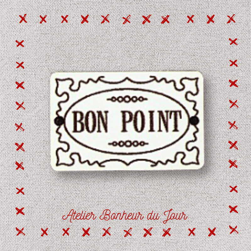 Decorative wooden button "Good point" Atelier bonheur du jour