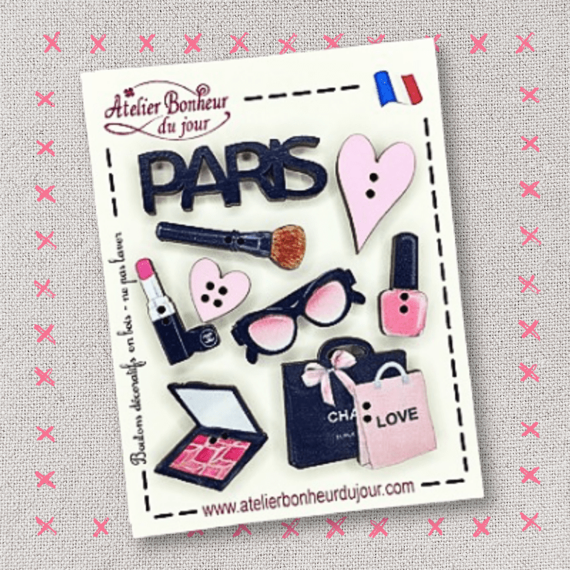 Mini pochette "PARIS - LOVE" Atelier Bonheur du jour