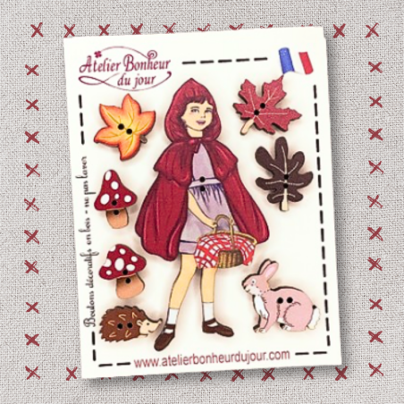 Mini pochette "Le petit Chaperon Rouge" Atelier bonheur du jour