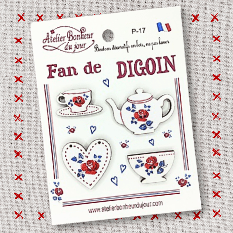Decorative wooden "Digoin N°1 fan" pouch Atelier Bonheur du jour