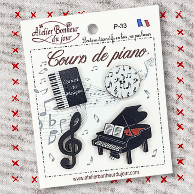 Pochette "COURS DE PIANO" Atelier bonheur du jour