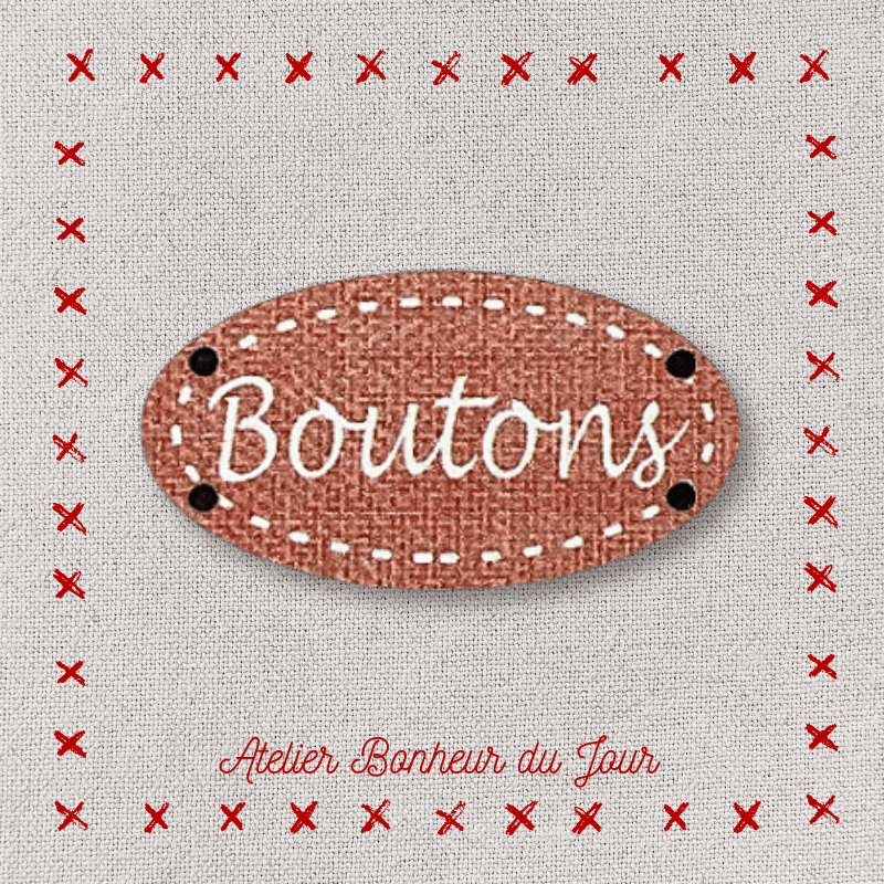 Decorative wooden button "Buttons" Atelier bonheur du jour