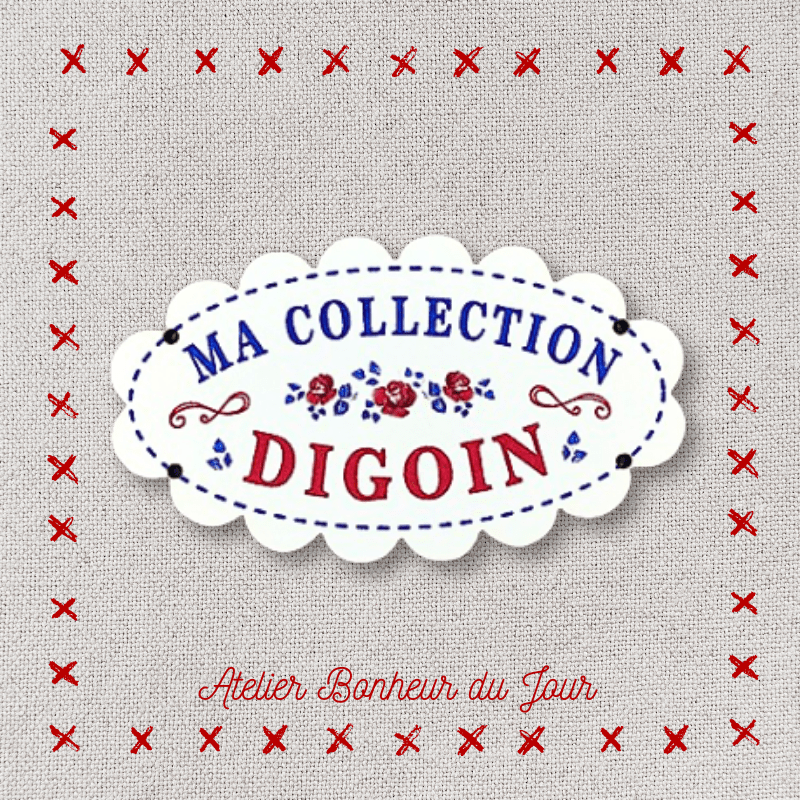 Decorative wooden buttons small "My Digoin collection" plaque Atelier Bonheur du jour