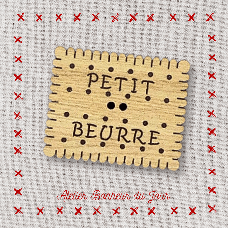 Decorative wooden buttons "Little butter" Atelier bonheur du jour