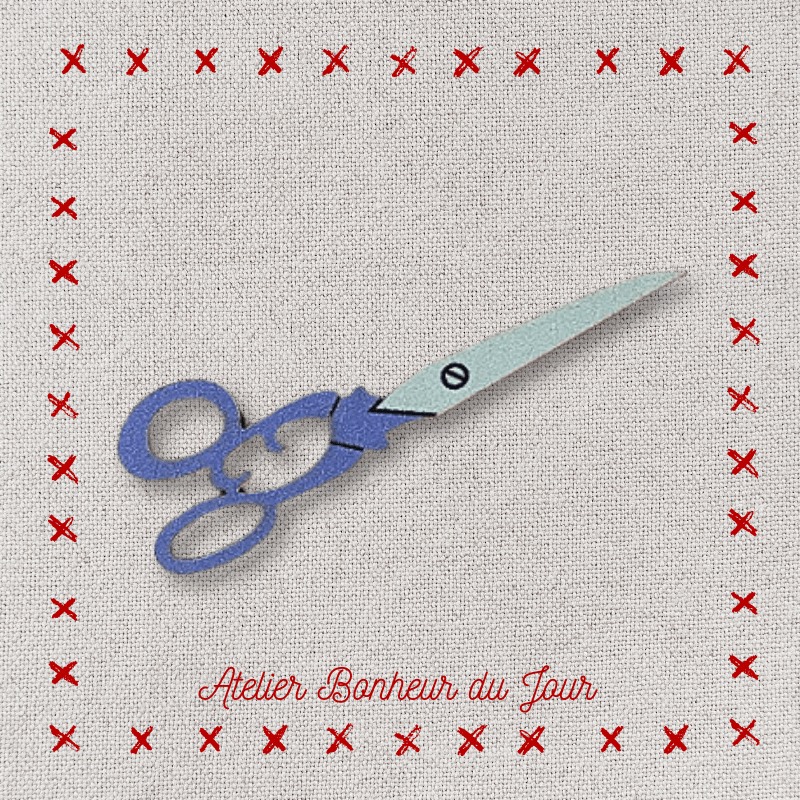 Decorative wooden miniature "Tailor scissors" Atelier bonheur du jour