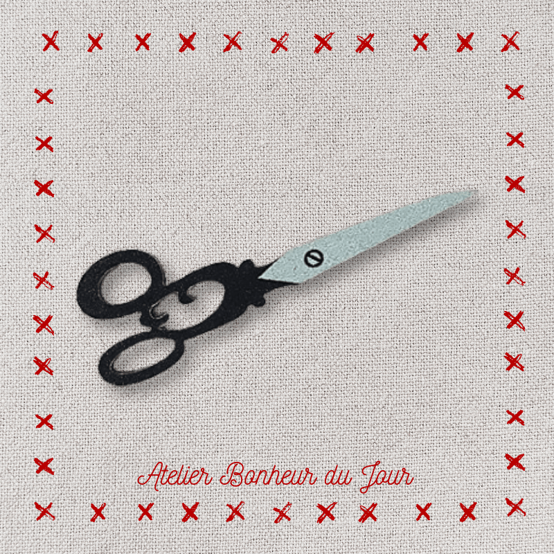 Decorative wooden miniature "Tailor scissors" Atelier bonheur du jour