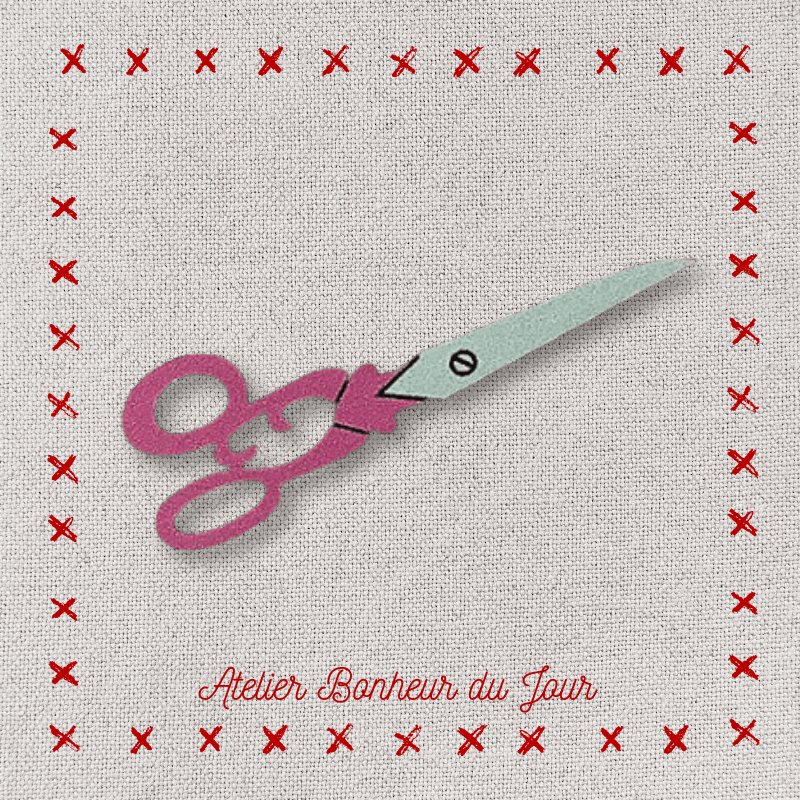 Decorative wooden miniature "Tailor scissors" Atelier bonheur du jour