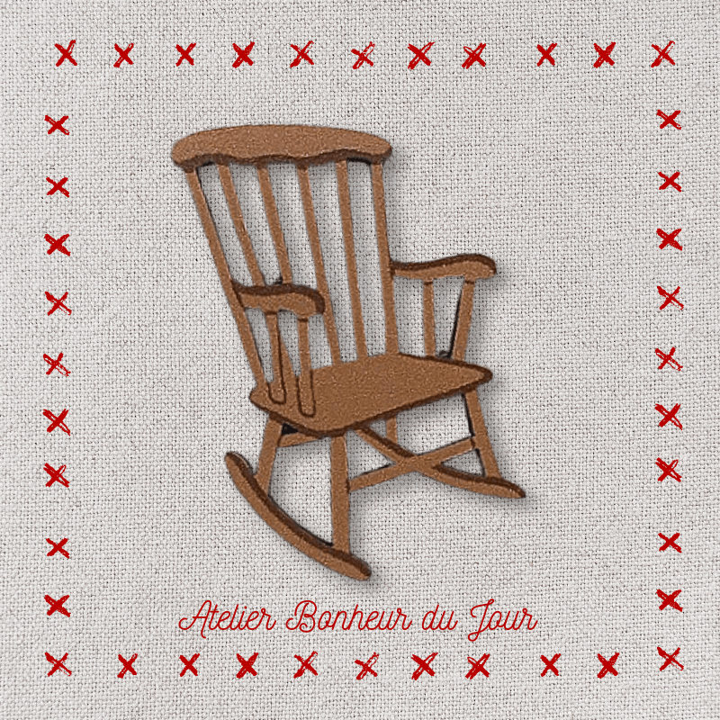 Decorative wooden miniature “Rocking chair" Atelier bonheur du jour