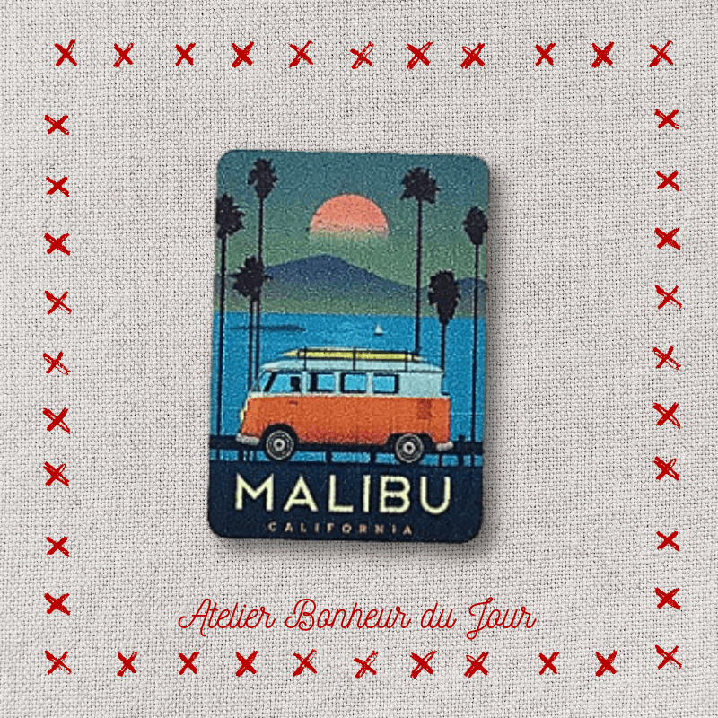 Decorative wooden small plaque “Malibu" to stick Atelier bonheur du jour